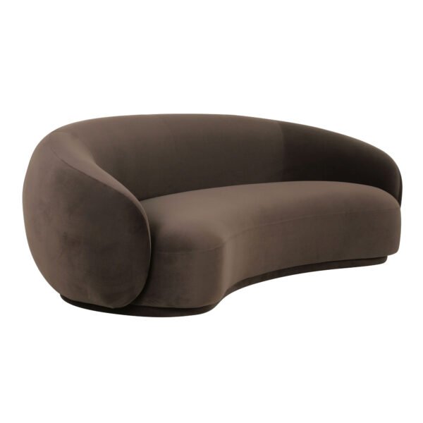 Burton Velvet Curved Sofa - Image 2