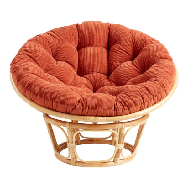 Papasan Chair Frame and Corduroy Cushion Collection - Image 2